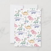 Stomp, Chomp & Roar Dinosaur Boys Birthday Party Bedankkaart (Achterkant)