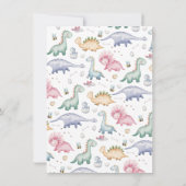 Stomp, Chomp & Roar Dinosaur Jongens Verjaardagsfe Kaart (Achterkant)