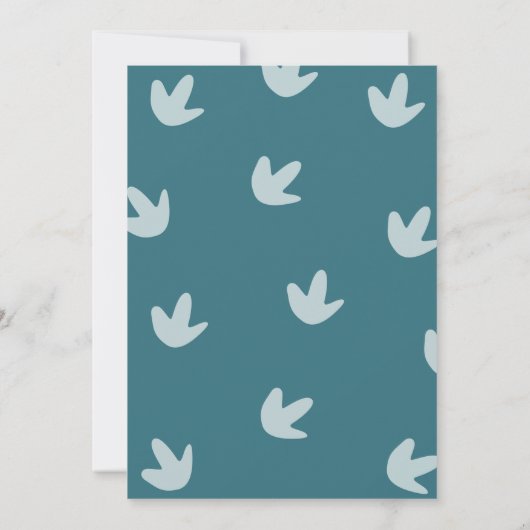 Stomp Chomp Roar Dinosaur Vier verjaardag Kaart (Achterkant)