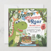 Stomp Chomp Roar dinosaurus op een dag van zijn ve Kaart (Voorkant)