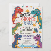 Stomp Chomp Roar dinosaurus op een dag van zijn ve Kaart (Voorkant)