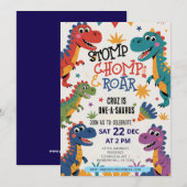 Stomp Chomp Roar dinosaurus op een dag van zijn ve Kaart (Voorkant / Achterkant)