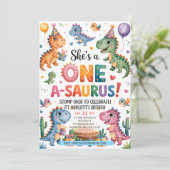 Stomp Chomp Roar dinosaurus op een dag van zijn ve Kaart (Staand voorkant)