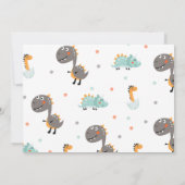Stomp, Chomp & Roar Dinosaurus Verjaardagsfoto Kaart (Achterkant)