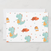 Stomp, Chomp & Roar Dinosaurus Verjaardagsfoto Kaart (Achterkant)