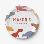 Stomp, Chomp & Roar! Dinosaurussen Jongen Verjaard Papieren Bordje (Voorkant)