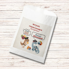 Stomp Chomp Roar Pirate Dinosaur Twin Boy Verjaard Bedankzakje