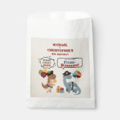 Stomp Chomp Roar Pirate Dinosaur Twin Boy Verjaard Bedankzakje (Voorkant)