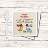 Stomp Chomp Roar Pirate Dinosaur Twin Boy Verjaard Servet