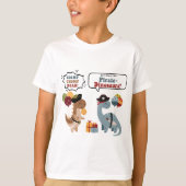 Stomp Chomp Roar Pirate Dinosaur Twin Boy Verjaard T-shirt (Voorkant)