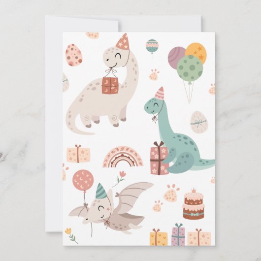 Stomp, Chomp & Roar Waterverf Dinosaurussen Verjaa Kaart (Achterkant)