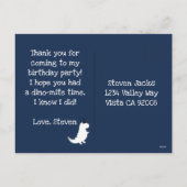 Stomp en Chomp Green Dinosaur Theme Bedankt Feestdagenkaart (Achterkant)