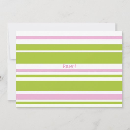 Stomp en Chomp Little Girl Dino Verjaardag Dinosau Kaart (Achterkant)