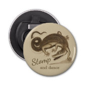 Stomp en dans CC0893 Wilde krokodil Button Flesopener (Voorkant)