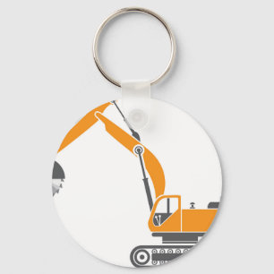 Stomp en stone Cutter Excavator Vector Sleutelhanger