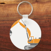 Stomp en stone Cutter Excavator Vector Sleutelhanger (Voorkant)