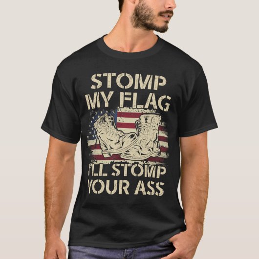 Stomp mijn vlag en ik zal je Shirt VS vlag omvorme (Voorkant)