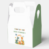 Stomp op over de verjaardag van de dinosaurus bedankdoosjes (Geopend)