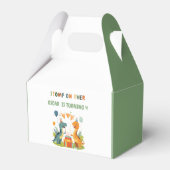 Stomp op over de verjaardag van de dinosaurus bedankdoosjes (Voorkant Zijde)