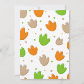 Stomp op over dinosaurus verjaardagsuitnodiging kaart (Achterkant)