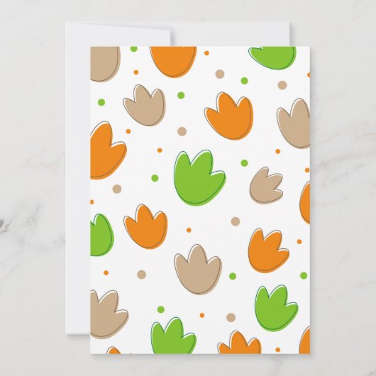 Stomp op over dinosaurus verjaardagsuitnodiging kaart (Achterkant)