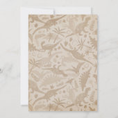 Stomp op over dinosaurus verjaardagsuitnodiging kaart (Achterkant)