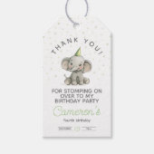 Stomp op over, Schattigee olifant Cadeaulabel (Voorkant)