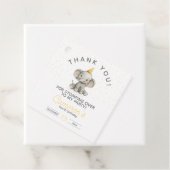 Stomp op Over, Schattigee Olifant kinderen verjaar Bedankjes Labels (In situ)