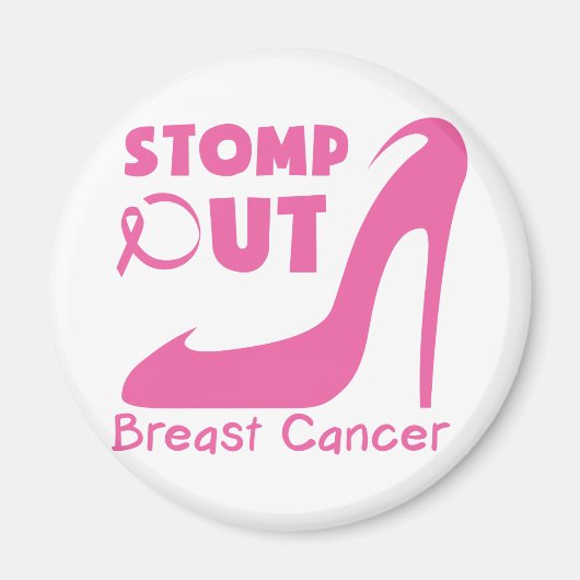 Stomp Out Breast Cancer Magneet (Voorkant)