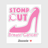 Stomp Out Breast Cancer Sticker (Vel)