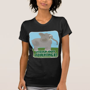 Stomp out Mornings Elephant Cartoon Slogan T-shirt
