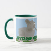 Stomp out Mornings Elephant Mok (Links)