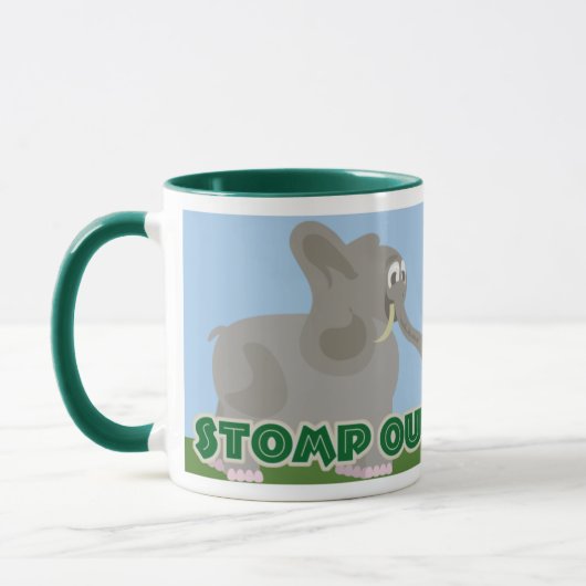 Stomp out Mornings Elephant Mok (Links)