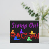 Stomp out Racisme Briefkaart (Staand voorkant)