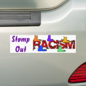 Stomp out Racisme Bumpersticker (Op auto)