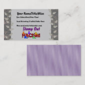 Stomp out Racisme Visitekaartje (Voorkant / Achterkant)