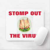 STOMP OUT THE VIRUS MOUSE PAD MUISMAT (Met muis)