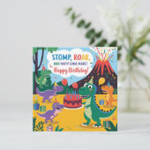 "Stomp, Roar & Party nog wat meer - Dino Kinder De Kaart (Staand voorkant)
