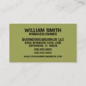 Stomp Slijpen Boom Stomp Verwijdering Visitekaartje (Achterkant)