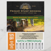 Stomp slijpen, Tree Removal Service Flyer (Voorkant)