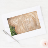 Stomp van vers gesneden bomen rechthoekige sticker (Envelop)