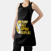 Stomp Zet Prik Herhaal Volleybal Grappig Schort (Insitu)