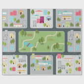 Stompapier voor straatkaartenwandelaars cadeaupapier (Vlak)