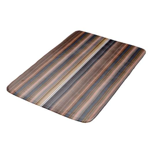 Stompblauwe strepen badmat (Gekanteld)