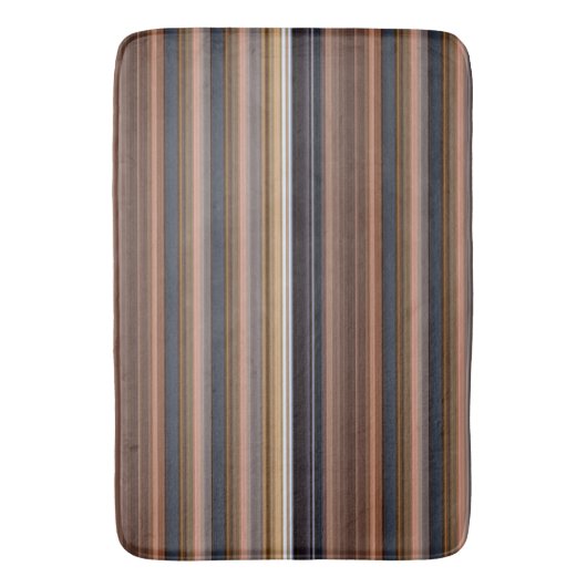 Stompblauwe strepen badmat (Voorkant Verticaal)