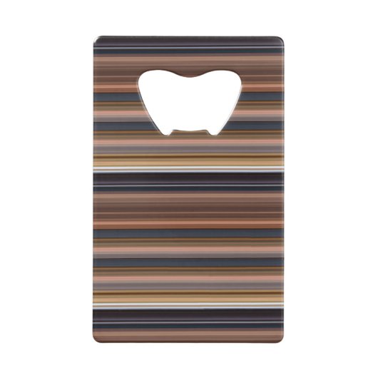 Stompblauwe strepen creditkaart flessenopener (Voorkant)