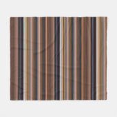 Stompblauwe strepen fleece deken (Voorkant (Horizontaal))