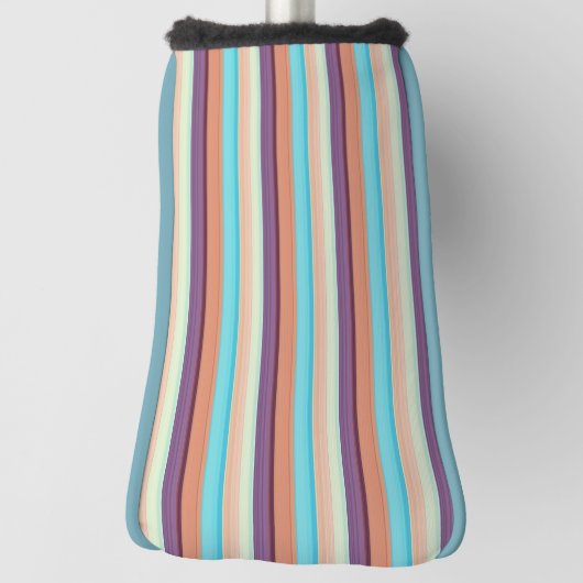 Stompblauwe strepen golfheadcover (Draai 90)
