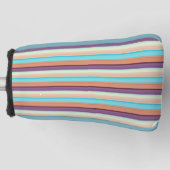 Stompblauwe strepen golfheadcover (Voorkant)