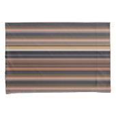 Stompblauwe strepen kussensloop (Voorkant-Rechts)